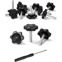 12 Stück Rändelschrauben M6 x 30mm Sterngriffschrauben mit Griff M6 Kopfschrauben schwarz Flügel Griffmuttern Maschinen Schrauben 12 Stück Rändelschrauben M6 x 30mm Sterngriffschrauben mit Griff M6 Kopfschrauben schwarz Flügel Griffmuttern Maschinen Schrauben von BLUEDEER