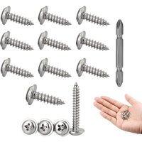 Bluedeer - 120 Stück Blechschrauben, Edelstahl Flachkopf mit Scheibe Torx Schrauben, Selbstschneidende Kreuzkopf Schrauben, Selbstbohrende Schrauben, Bluedeer - 120 Stück Blechschrauben, Edelstahl Flachkopf mit Scheibe Torx Schrauben, Selbstschneidende Kreuzkopf Schrauben, Selbstbohrende Schrauben, von BLUEDEER