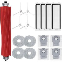 17-teiliges Zubehör-Set, Ersatz für Roborock Q Revo für Roborock P10 Roboter-Staubsauger, Hauptbürste, Wischtuch, Staubbeutel, Hepa-Filter, von BLUEDEER