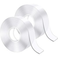 Bluedeer - 2 Rollen Nano Klebeband Doppelseitig Transparent Abnehmbar Spurlos Double Sided Tape Wiederverwendbares Spurloses Waschbares für Teppich Bluedeer - 2 Rollen Nano Klebeband Doppelseitig Transparent Abnehmbar Spurlos Double Sided Tape Wiederverwendbares Spurloses Waschbares für Teppich von BLUEDEER