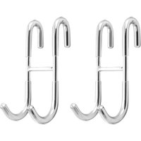 2 Stück Duschhaken Ohne Bohren Haken Duschwand für Duschtür zum Aufhängen von Handtüchern, Edelstahl 304, Handtuchhalter sowie Halterung für von BLUEDEER