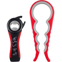 2 Stück Flaschenöffner für Senioren – 5-in-1 Dosenöffner und 4-in-1 Glasöffner, Drehverschluss-Hilfe Flaschenöffner von BLUEDEER