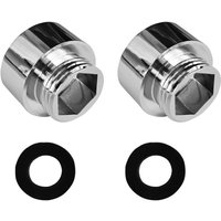 2 Stück Reduzierstück 3/4 Zoll Innengewinde auf 1/2 Zoll Außengewinde in Chrom – Verchromter Adapter zur Reduzierung auf 1/2 Zoll für Brauseschläuche von BLUEDEER