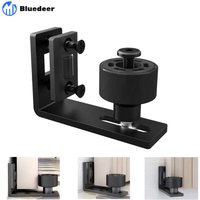 2 Stück Verstellbare Bodenführung, Wand-/Tür-Bodenführung für Schiebetüren aus Holz, Schwarz 2 Stück Verstellbare Bodenführung, Wand-/Tür-Bodenführung für Schiebetüren aus Holz, Schwarz von BLUEDEER