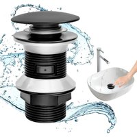 2 Stück Waschbeckenabfluss ohne Überlauf, Abfluss, Waschbeckenabfluss aus Messing, Waschbeckenabflussdichtung, Badabfluss, schwarzs 2 Stück Waschbeckenabfluss ohne Überlauf, Abfluss, Waschbeckenabfluss aus Messing, Waschbeckenabflussdichtung, Badabfluss, schwarzs von BLUEDEER