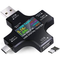 2-in-1 USB Tester Messgerät Strommessgerät Digital Multimeter Strommesser Power Meter, Spannung Voltmeter, Strom, Leistungskapazität Detektor 2-in-1 USB Tester Messgerät Strommessgerät Digital Multimeter Strommesser Power Meter, Spannung Voltmeter, Strom, Leistungskapazität Detektor von BLUEDEER