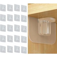 Bluedeer - 20 Stück Einlegeboden Halter, Regalbodenträger, Selbstklebend Regalbrett Halterung, Regalhalterung, transparent ohne Bohren, für von BLUEDEER