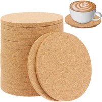 Bluedeer - 20 Stück Kork Untersetzer Gläser Kork Korkuntersetzer Rund 10cm Hitzebestaendig Tassenuntersetzer Wiederverwendbar Saugfähige von BLUEDEER