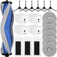 20 Stück Zubehörset für ecovacs deebot T30 pro Omni / T30 Omni / T30 Max Saugroboter, 1 Gummi-Hauptbürste 4 Staubbeutel 6 Wischtücher 3 Filter 6 von BLUEDEER