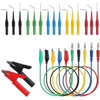 Bluedeer - 22 Stk Rückensonden Kit, 15 Stück 30V Hinterer Sondenstift mit 3 Konfigurationen, 5 Stück 4mm Bananenstecker zu Krokodilklemmen Bluedeer - 22 Stk Rückensonden Kit, 15 Stück 30V Hinterer Sondenstift mit 3 Konfigurationen, 5 Stück 4mm Bananenstecker zu Krokodilklemmen von BLUEDEER