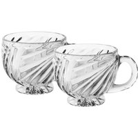 2pcs Kaffeetasse glas, transparrent, 200ml Latte Gläser von BLUEDEER