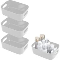 3 Stück Aufbewahrungsbox Kunststoff Organizer Box, Schrank Organizer Boxen Aufbewahrung Stapelbar mit Griff, Aufbewahrungsboxen Plastik Körbe & 3 Stück Aufbewahrungsbox Kunststoff Organizer Box, Schrank Organizer Boxen Aufbewahrung Stapelbar mit Griff, Aufbewahrungsboxen Plastik Körbe & von BLUEDEER