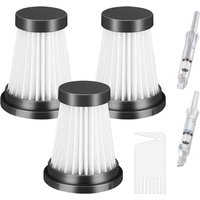 3 Stück HEPA Filter Ersatzteile für Moosoo K12 Pro K13 Akku-Staubsauger, für Geniu-Invictus One K13 Pro Handstaubsauger Filter Zubehör von BLUEDEER