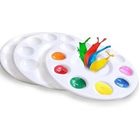 Bluedeer - 3 Stück Mischpalette Rund Kunststoff Malpalette Farbwanne Palette zum Malen Tablett für Anfänger, Künstler, Erwachsene von BLUEDEER