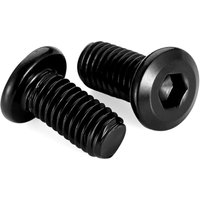 Bluedeer - 30 Stück M5 x 16 Schrauben, Innensechskant Edelstahl A2 V2A Vollgewinde Schwarzes Oxid mit Hex Key, Flachkopfschrauben von BLUEDEER