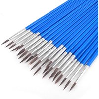 30 Stück Pinsel Set, Nylon Runde Pinsel Kleine Künstlerpinsel Detailpinsel für Körper Gesicht Felsen Leinwand, Gemälde Liebhaber Kinder und von BLUEDEER