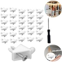 Bluedeer - 30 Stück Regalträger 5 mm weiß passend als Ersatzteil für Regalträger Bodenträger weiß zur Schrankreparatur Bluedeer - 30 Stück Regalträger 5 mm weiß passend als Ersatzteil für Regalträger Bodenträger weiß zur Schrankreparatur von BLUEDEER