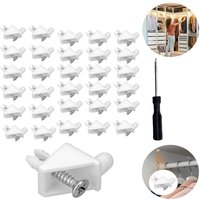 Bluedeer - 30 Stück Regalträger 5 mm weiß passend als Ersatzteil für Regalträger Bodenträger weiß zur Schrankreparatur von BLUEDEER