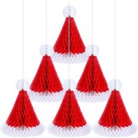 30 cm Waben-Weihnachtsmannhüte, Weihnachtsdekorationen, Papierwabenhut, Weihnachtsfeierdekorationen, Papierwaben-Ornamente, Weihnachtsdekoration, 30 cm Waben-Weihnachtsmannhüte, Weihnachtsdekorationen, Papierwabenhut, Weihnachtsfeierdekorationen, Papierwaben-Ornamente, Weihnachtsdekoration, von BLUEDEER
