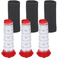 Bluedeer - 3x Filterset geeignet für Bosch Staubsauger Athlet 25.2v, Athlet Zoo'o BCH6ZOOO Pro Animal BCH6L2560, BCH6L2561 - Ersatz für Zentralfilter von BLUEDEER