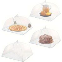 4 Stück Mesh-Material Fliegenhaube, Fliegenhaube Abdeckhaube für Faltbare Kuchenabdeckung Fliegenschirm, Abdeckhauben für Lebensmittel Perfekter von BLUEDEER