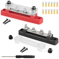 4 Stück Sammelschiene 12V-48V DC 150A Busbar Verteilerblock mit 4xM6 Bolzen Stromverteiler für Bus Boot RV 12V Verteiler 4 Stück Sammelschiene 12V-48V DC 150A Busbar Verteilerblock mit 4xM6 Bolzen Stromverteiler für Bus Boot RV 12V Verteiler von BLUEDEER