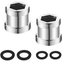4 Stück Wasserhahn Adapter M20 auf M22, Gewindeadapter für Außengewinde M20 und M22 mit Gummidichtung Messing für Luftsprudler und Waschbecken 4 Stück Wasserhahn Adapter M20 auf M22, Gewindeadapter für Außengewinde M20 und M22 mit Gummidichtung Messing für Luftsprudler und Waschbecken von BLUEDEER