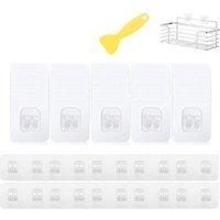 40 Stück Dusch Caddy Klebehaken Selbstklebende Haken, Wandhaken Selbstklebend Ohne Bohren 30 Duschregal Klebehaken Badezimmer 10 Doppelhaken mit 40 Stück Dusch Caddy Klebehaken Selbstklebende Haken, Wandhaken Selbstklebend Ohne Bohren 30 Duschregal Klebehaken Badezimmer 10 Doppelhaken mit von BLUEDEER