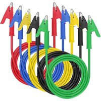 5 Stück krokodilklemmen mit kabel Multimeter Messleitung 5 Farben 4mm Banana Test Kabel Für Multimeter Spannungsprüfer von BLUEDEER