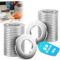 50 Stück Unterlegscheiben M6, Edelstahl Beilagscheiben Flach Unterlegscheiben Karosseriescheiben, Metallscheiben für Schrauben Muttern Gewindestange 50 Stück Unterlegscheiben M6, Edelstahl Beilagscheiben Flach Unterlegscheiben Karosseriescheiben, Metallscheiben für Schrauben Muttern Gewindestange von BLUEDEER