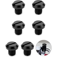 6 Stück Motorrad Spiegel Blindstopfen, Aluminium CNC Spiegelloch Schrauben M10 x 1,25 Rechts und Linksgewinde von BLUEDEER