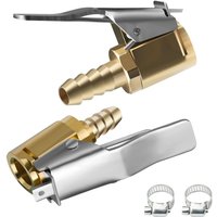Auto-Reifenventil-Adapter, 2 Stück 6 mm 1/4 Zoll Messing-Inflatorspitze, Konvertierungskopf-Clip für Reifenventile, für alle Reifenventile mit Auto-Reifenventil-Adapter, 2 Stück 6 mm 1/4 Zoll Messing-Inflatorspitze, Konvertierungskopf-Clip für Reifenventile, für alle Reifenventile mit von BLUEDEER