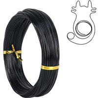 Bluedeer - Basteldraht Schwarz 1mm x 30 m, Draht zum Basteln Schmuckdraht Aluminiumdraht Bindedraht Modellierdraht Draht Rostfrei für Bluedeer - Basteldraht Schwarz 1mm x 30 m, Draht zum Basteln Schmuckdraht Aluminiumdraht Bindedraht Modellierdraht Draht Rostfrei für von BLUEDEER