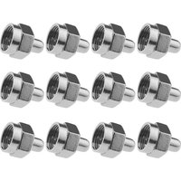 Bluedeer - 12 Stück Silber sat F-Abschlusswiderstand (F-Stecker) Endwiderstand zum Abschluss an F-Buchse (Multischalter, lnb, Tuner, Dosen) 75 Ohm von BLUEDEER