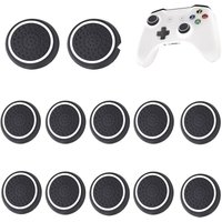 Bluedeer - 12 Stück ps Joystick-Kappen, 2 x 2 x 0,5 cm Daumengriffe, PS5 Daumengriffe, schwarze Basis mit weißem Kreis Bluedeer - 12 Stück ps Joystick-Kappen, 2 x 2 x 0,5 cm Daumengriffe, PS5 Daumengriffe, schwarze Basis mit weißem Kreis von BLUEDEER