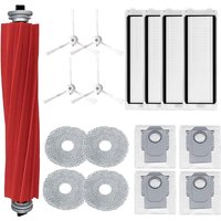 Bluedeer - 17-teiliges Zubehör-Set, Ersatz für Roborock q Revo für Roborock P10 Roboter-Staubsauger, Hauptbürste, Wischtuch, Staubbeutel, von BLUEDEER