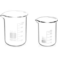 Bluedeer - 2 Stück Abgestufter Messbecher Glas Becherglas 50ml 100ml Set für Labor-Messbecher Küche Bluedeer - 2 Stück Abgestufter Messbecher Glas Becherglas 50ml 100ml Set für Labor-Messbecher Küche von BLUEDEER