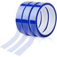 Bluedeer - 3 Rollen Hitzebeständiges Klebeband PET-Hochtemperatur Klebeband für Elektronik Löten Industrie Blaue Isolierband-Rollen mit extremer von BLUEDEER