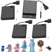 Bluedeer - 4x 1.5V aa Batteriefach mit Schalter und Abdeckung 6V Batteriehalter Kunststoffgehäuse mit usb Buchse Ein/Aus Schalter Batterie Organizer von BLUEDEER