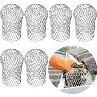 6 Stück Dachrinnenschutz aus Aluminiumlegierung – Netz-Dachrinnenfilter, Spreizschutzabdeckungen aus Metall für Fallrohre, Moos, Schlamm, Bälle von BLUEDEER