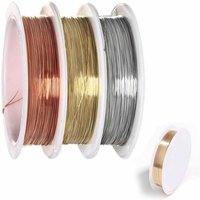Bluedeer - 60m Schmuckdraht, 0.3 mm Basteldraht Draht Zum Basteln Kupferdraht Perlendraht 4 Rollen zur Schmuckherstellung Blumengestecke (Gold, kc Bluedeer - 60m Schmuckdraht, 0.3 mm Basteldraht Draht Zum Basteln Kupferdraht Perlendraht 4 Rollen zur Schmuckherstellung Blumengestecke (Gold, kc von BLUEDEER