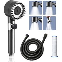Bluedeer - Duschkopf Sparduschkopf Wassersparend, Hochdruck Handbrause mit 1,5 m Schlauch & 2 Filter,3 Strahlarten,Massage Duschkopf Wasserspar von BLUEDEER