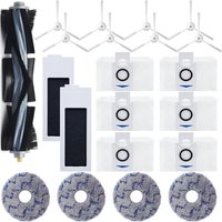 Ecovacs Deebot N30 Pro Omni Roboter-Staubsauger-Zubehörset – Enthält 1 Hauptbürste, 2 Seitenbürsten, 2 Filter, 2 Staubbeutel, 4 Wischpad-Aufsätze von BLUEDEER