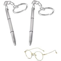 Frypay 2 Stück 4 in 1 Brillenschraubendreher Reparaturset, Torx, Metall, Reparatur-Set für Brillen, Sonnenbrillen, Uhren, Schmuck, Laptops, von BLUEDEER