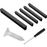 Frypay 4x Möbelgriffe Schwarz Lochabstand 128mm Türgriffe griffe schwarz Schrankgriffe Schubladengriffe Küchenschrank Griffe für Küchenschränke Frypay 4x Möbelgriffe Schwarz Lochabstand 128mm Türgriffe griffe schwarz Schrankgriffe Schubladengriffe Küchenschrank Griffe für Küchenschränke von BLUEDEER