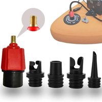 Paddleboard-Pumpenadapter, fipasen Aufblasbarer Luftventilkonverter mit 4 Gasdüse für Schlauchboote/Stand Up Paddle Board/Aufblasbares Bett/Beiboot, von BLUEDEER