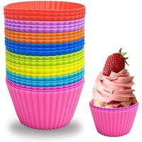 Bluedeer - Reusable Baking Cups, Silicone Baking Cups Cupcake Liners Muffin Cases Silicone Muffin Liners Muffin Tin Cups Moulds for Cake Balls, von BLUEDEER