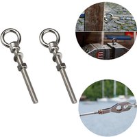 Ringschrauben Lang M10 x 120mm, 2 Stück Augenschraube mit Unterlegscheiben und Sechskantmuttern, Ringschraube Augbolzen für Befestigens und Aufhängung Ringschrauben Lang M10 x 120mm, 2 Stück Augenschraube mit Unterlegscheiben und Sechskantmuttern, Ringschraube Augbolzen für Befestigens und Aufhängung von BLUEDEER