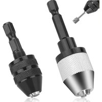 Bluedeer - Schnellwechsel-Konvertierungswerkzeug für Schnellspannbohrfutter, 2 x Schaft, Sechskant-Bohrfutter-Adapter, Schnellwechsel-Konverter für von BLUEDEER