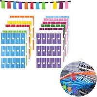 Bluedeer - Selbstklebende Kabeletiketten (840 Stk, 12 Farben) Wasserdichte & Reißfeste Kabelbeschriftung A4 inkl Kabelclip zur einfachen Kabel von BLUEDEER